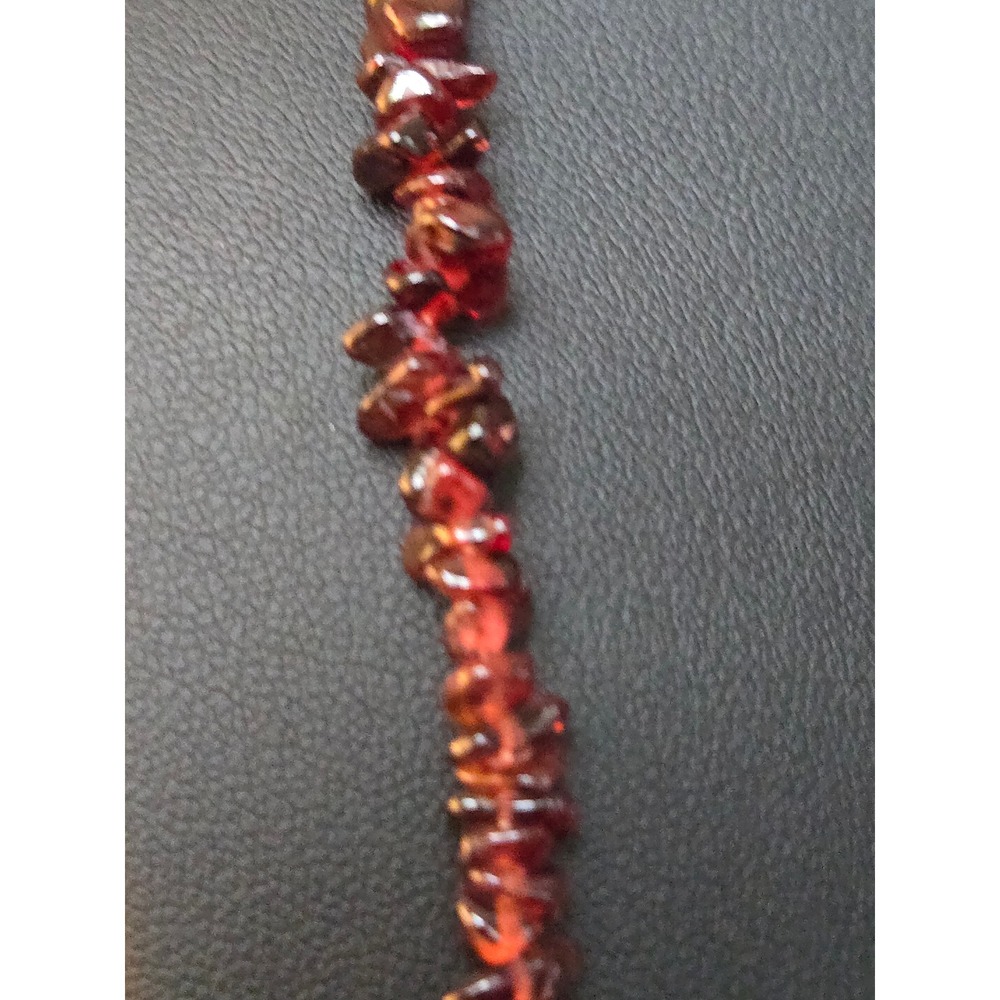 Genuine Garnet Nugget Necklace Vintage 22in Stunning!!! - Picture 5 of 6